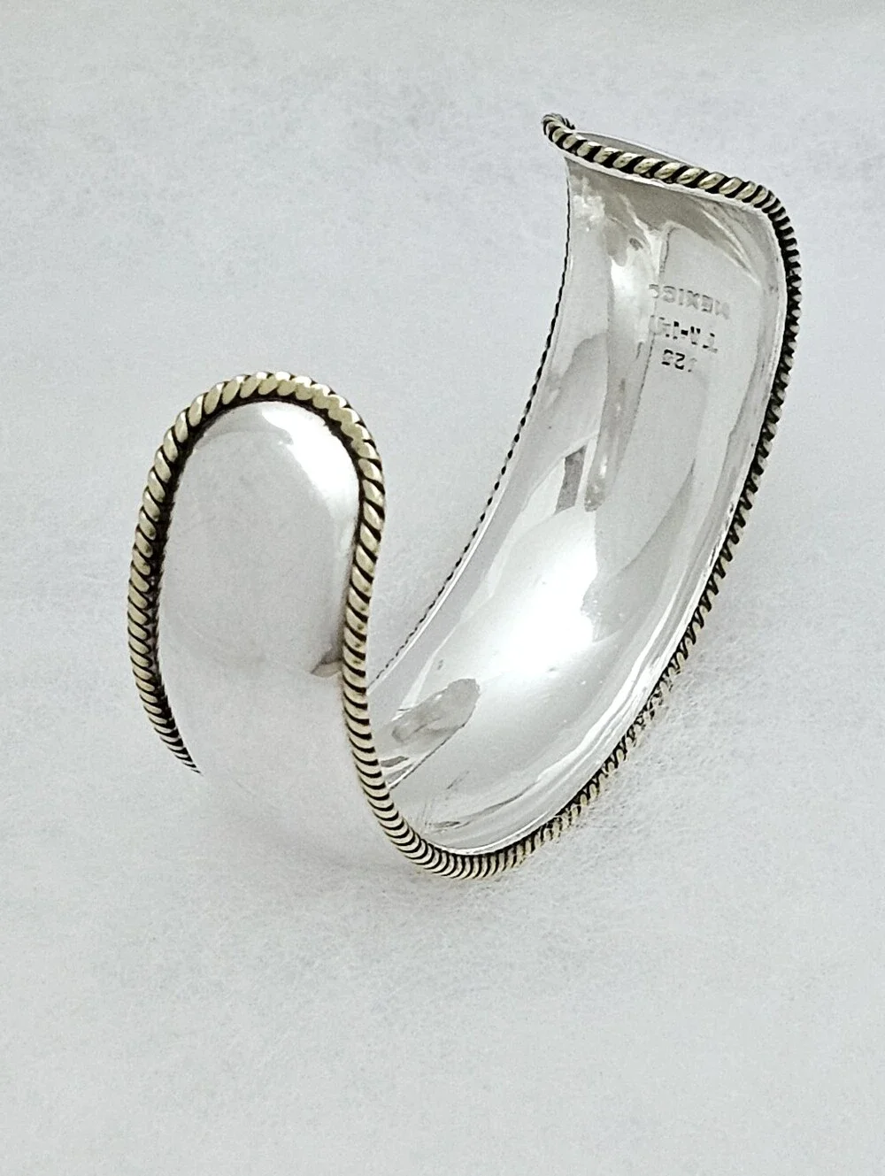 Silpada Rare Sterling Silver Braided/Twisted Brass Vintage Cuff XB168/B0168